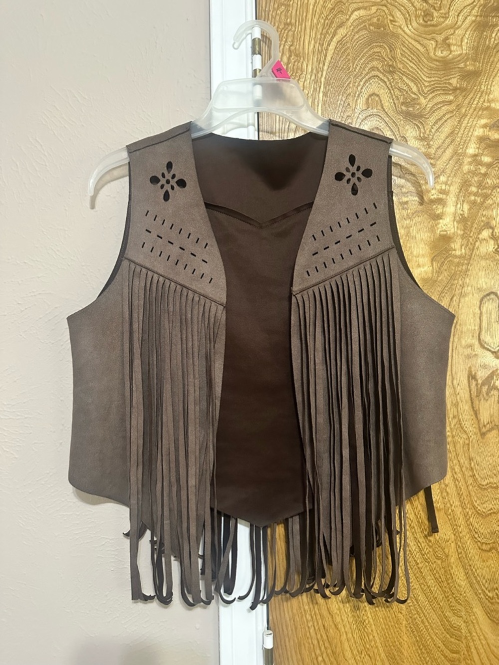 Brown Suede Fringe Vest